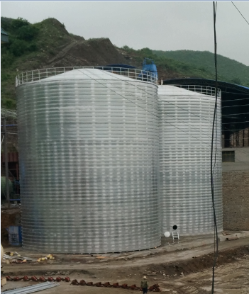 科尔沁右翼前粮食钢板仓的安装全过程不用热焊接